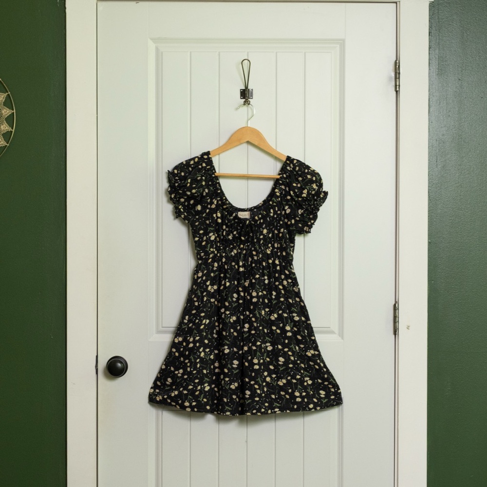 Altar'd State Black Floral Dress